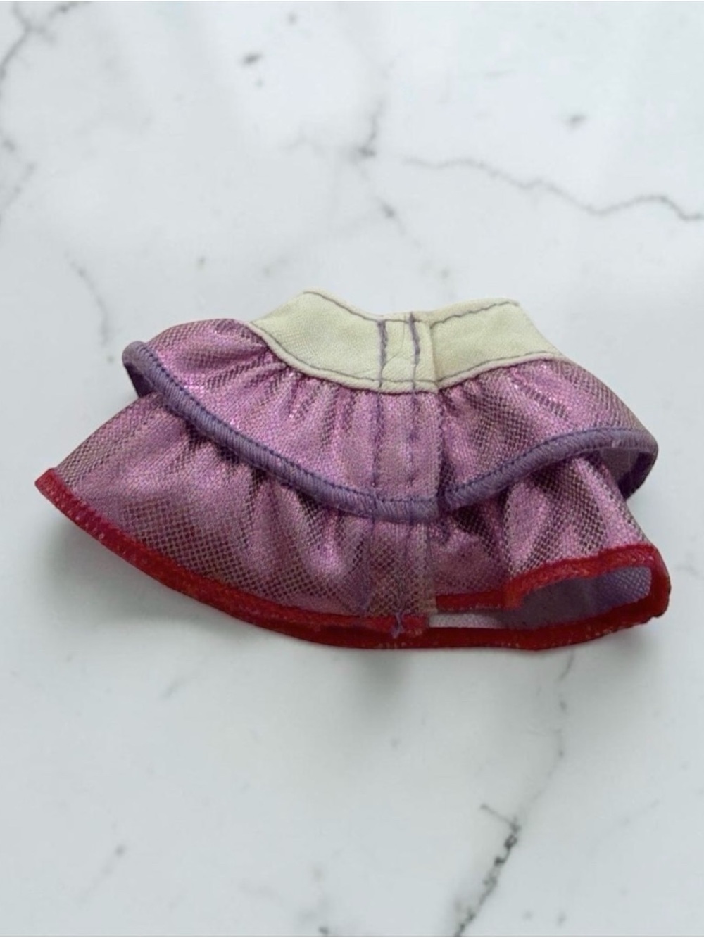 Vintage Barbie Doll Iridescent Purple Layered Mini Skirt Mattel - Clothing Only - Picture 2 of 2